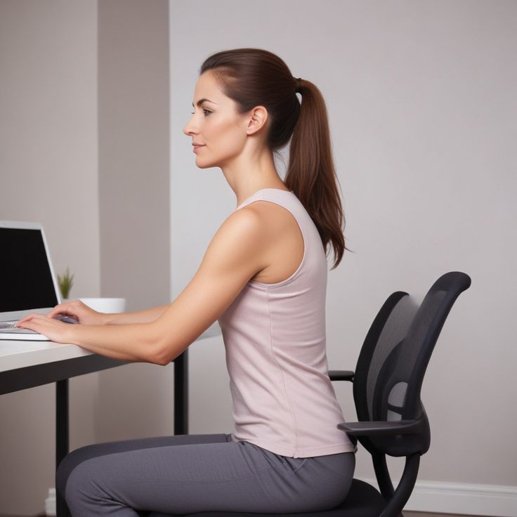 Monitor alignment sketch relative to seated viewing height